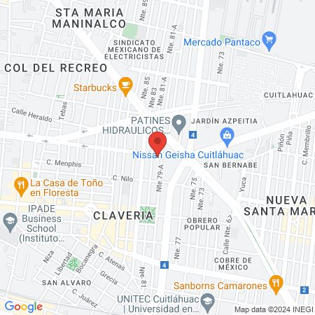 Benitez Tirado Claudia Rebeca Dra map