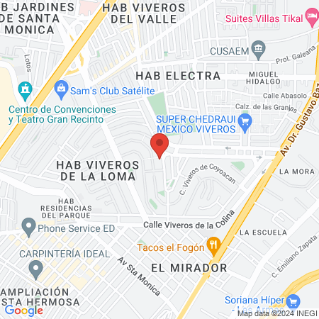 Rehabilitacion y Fisioterapia Veterinaria México map