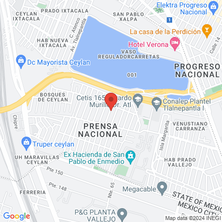 Dra. María Guadalupe Felipa Guerrero Cervantes map