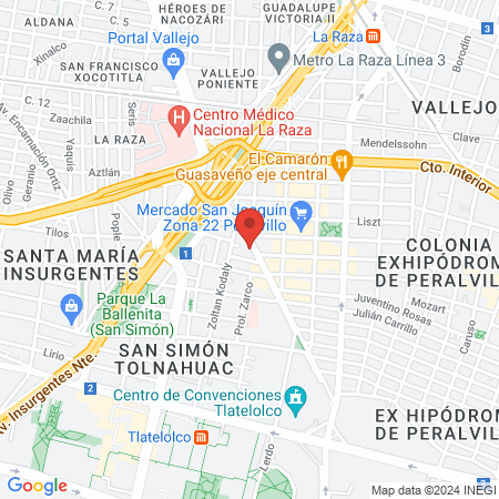 Unidad médica veterinaria map