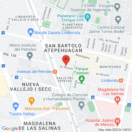 Estética Isabela map