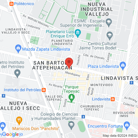 Skin Care Room Lindavista map