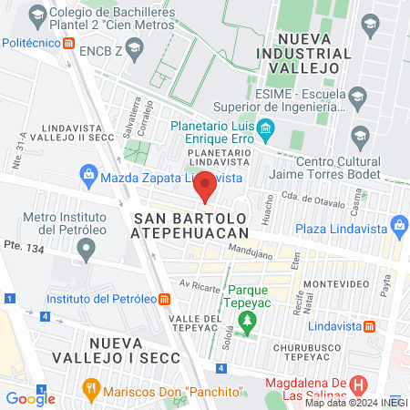 Vista Fitness Center - Crossfit Lindavista map