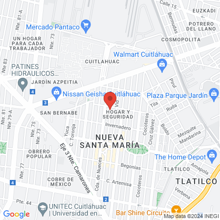 Rojas y Barajas Asociados map