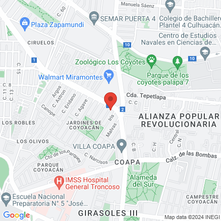 LA FAMOSA DEL SUR map