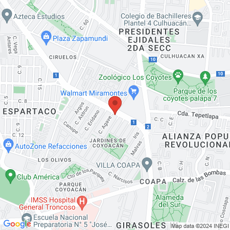 ACADEMIA MIRAMONTES map
