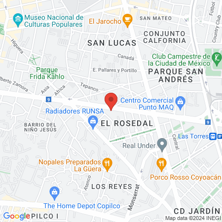 Yoga Espacio Coyoacan map