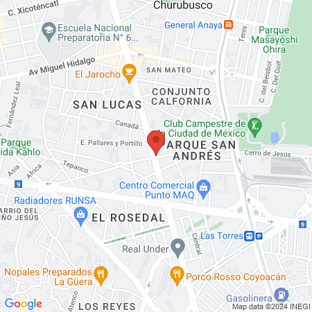 Centro Veterinario Parque San Andrés map