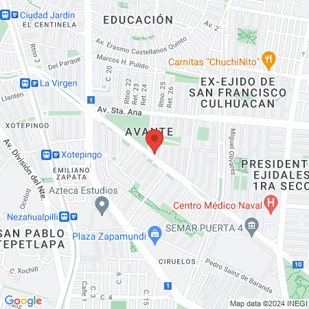 Mamita Chula "enchule room" Coyoacán map