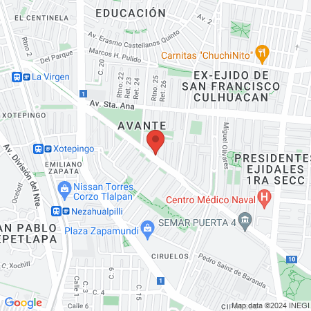 Élite Vidal Sucursal Coyoacan map