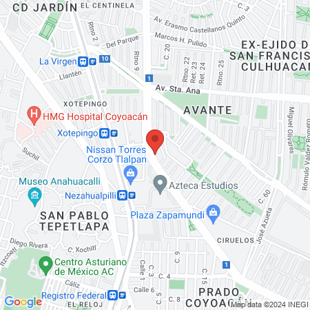 BelCorpo Coyocán map