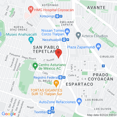 Downtown city barber shop map