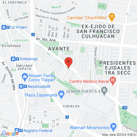 Doctora H. Martha Gómez Cruz map