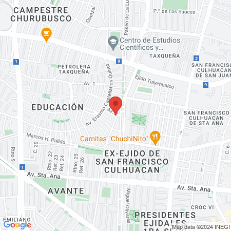 Unidad Medicina Metabolica Doctor Demetrio Sodi Pallares map