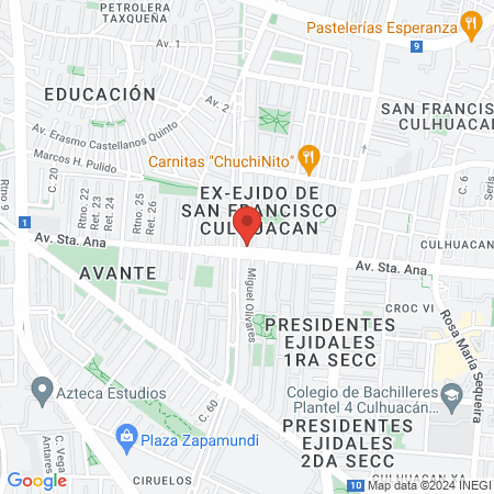 Lic. Maria Violeta Lara Nochebuena, Fisioterapeuta map