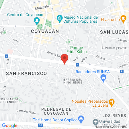 Dr. Gilberto Arturo Robles Deleón map