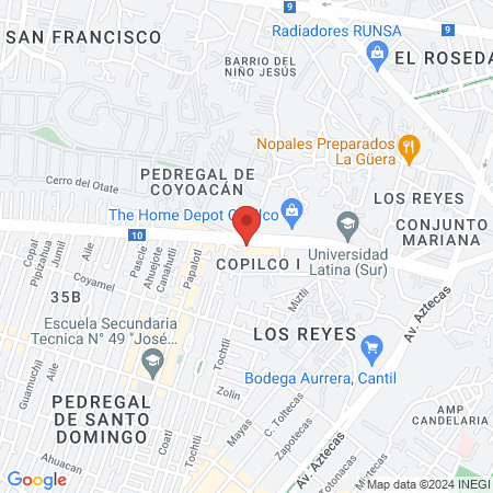 Evolución Dental, Sucursal Copilco - Eje 10 map