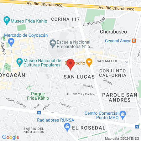 Spa Integra Coyoacán map