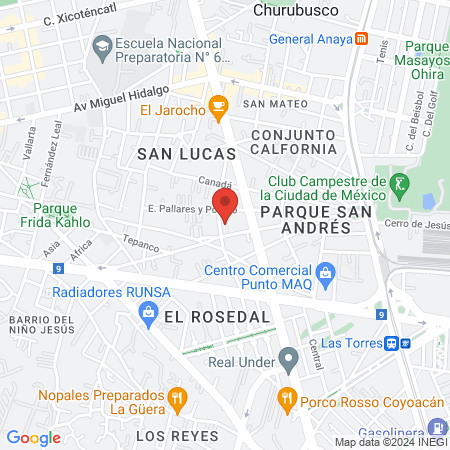 Dra. Julieta Bermúdez Gómez, Psiquiatra map