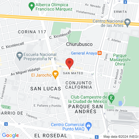 Hospital Veterinario de Especialidades Churubusco map