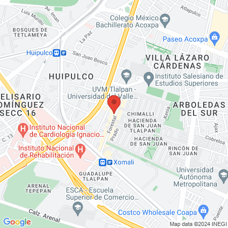 Barbería Gómez Barber Forestal Xomali Huipulco Tlalpan map