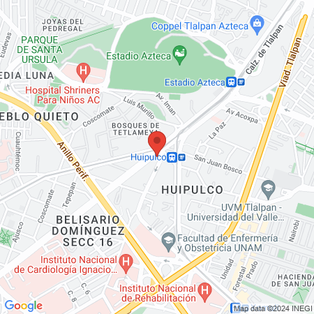 Clínica dental Huipulco map