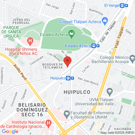 Renta Consultorio Dental por Hora Central Medic Coyoacán map