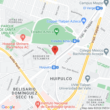 Especialidades Médicas Cirujano dentista map