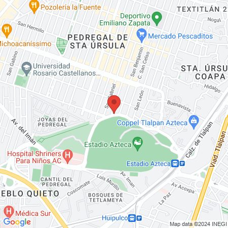 Aztekan Hospital Veterinario map