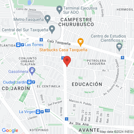 BodyBrite Taxqueña map