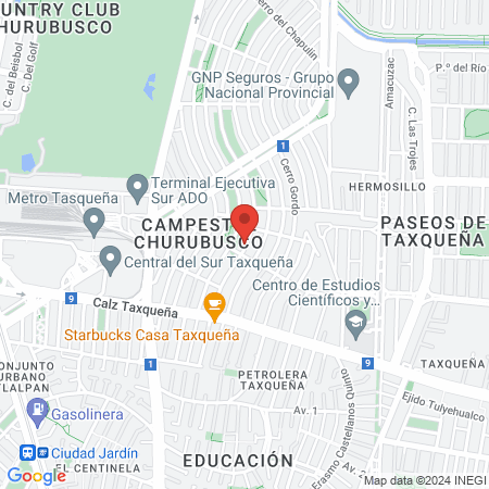 Centro de Atención Psicológica Psicouniverse map