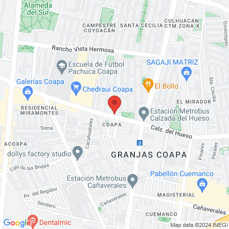Pet's Coapa boutique map