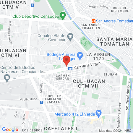 Podólogos La Virgen map