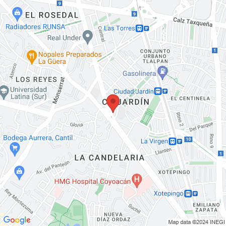 Dentiny Coyoacán map