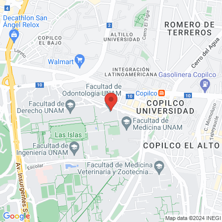 Facultad de Odontología UNAM map