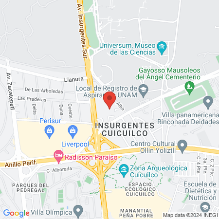 Instituto Nacional de Pediatría map