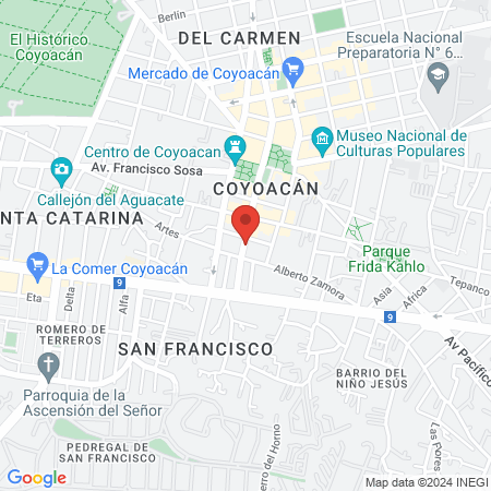 Peluqueria Y Estetica Unisex Coyoacan map