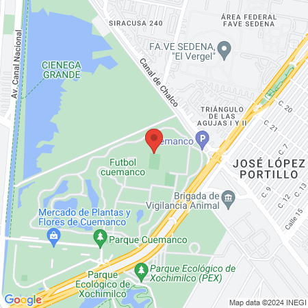 Liga de Futbol Dominical Juventino Rosas map