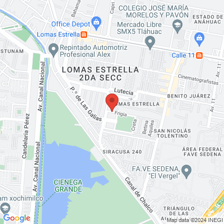 Veterinaria Pet zone LOMAS ESTRELLA map
