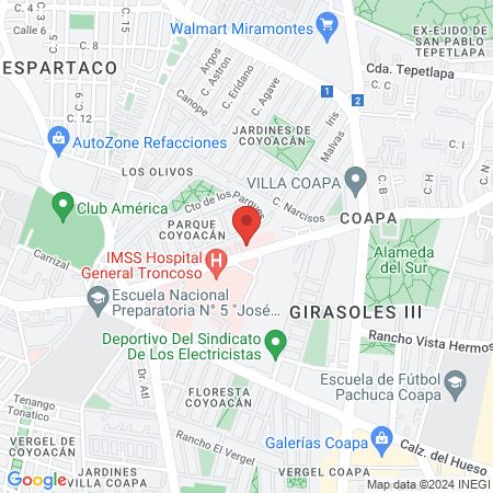 Aurea Rita Madroño Perez Dentista Coyoacán map