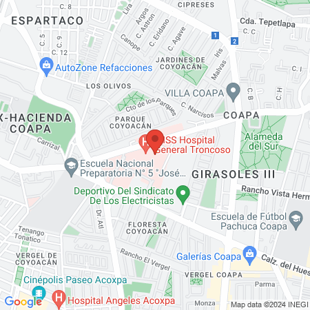 HOSPITAL DE TRAUMATOLOGÍA Y ORTOPEDIA map