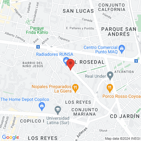 Dr. Daniel Isaac Peña García, Psiquiatra map