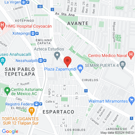 Odontologia Integral Familiar Prados de Coyoacán map