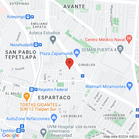 Clínica Veterinaria Huellas map