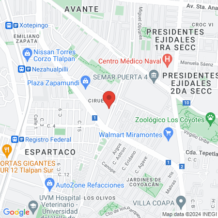 Anytime Fitness Miramontes map