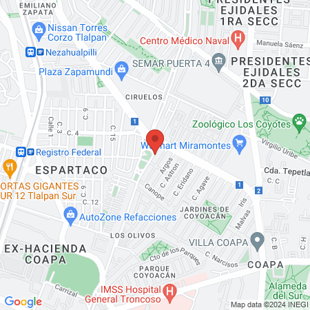 Doctor Víctor M. López map