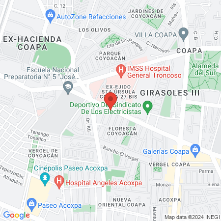 CONSULTORIOS DE ESPECIALIDADES map