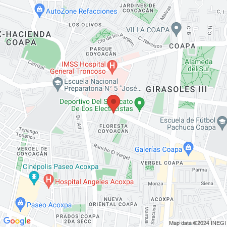 Rafael Barrera Vazquez map