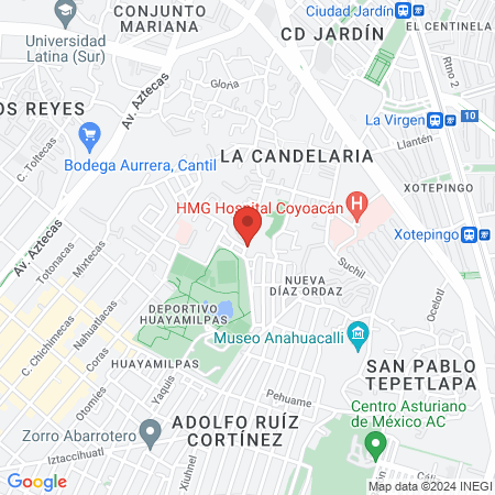 Dra. Miriam Margarita Alcántara Alcocer, Médica Somnóloga map