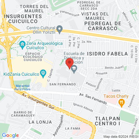 Deportivo ISSSTE San Fernando map